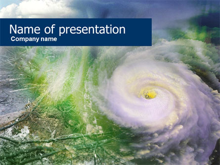 Satellite Picture Of Cyclone Presentation Template, Master Slide
