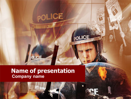 Police Forces Presentation Template, Master Slide
