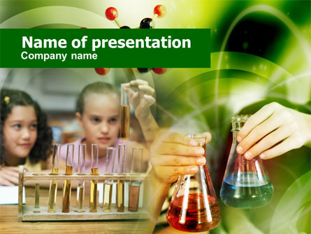School Chemistry Experiments Presentation Template, Master Slide