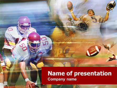 American Football Dribbling Presentation Template, Master Slide