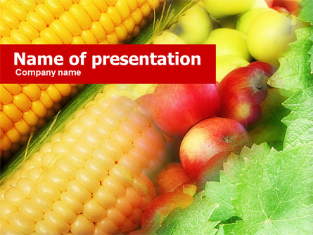 Corn and Apples Presentation Template, Master Slide