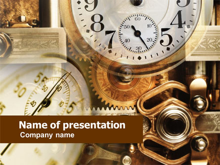 Clock Mechanism Presentation Template, Master Slide
