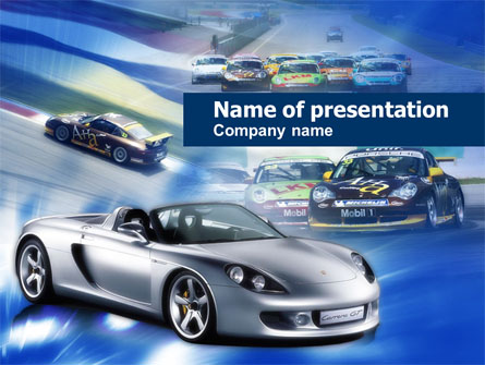 Sports Car Races Presentation Template, Master Slide