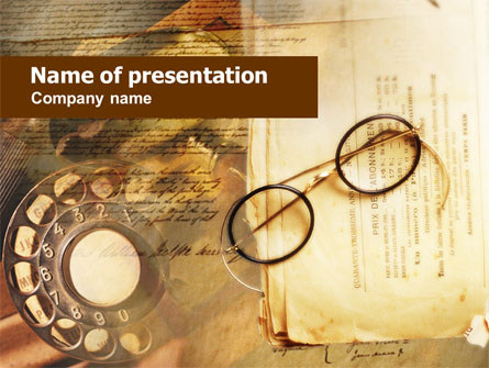 Old Glasses Presentation Template, Master Slide