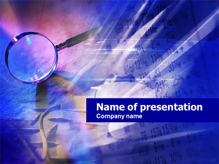 Financial Investigation Presentation Template, Master Slide