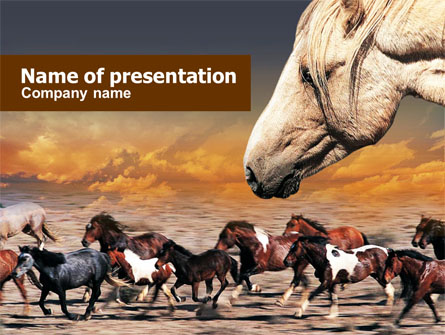 Wild Horses Presentation Template, Master Slide