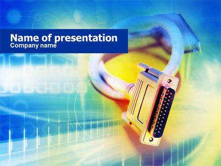Connector Of Cable Presentation Template, Master Slide