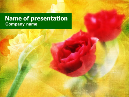 Red Roses Presentation Template, Master Slide