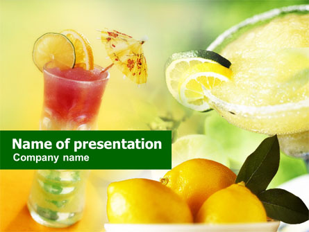 Cocktails Presentation Template, Master Slide