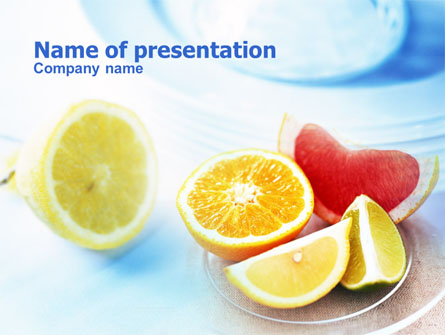 Citrus Segments Presentation Template, Master Slide