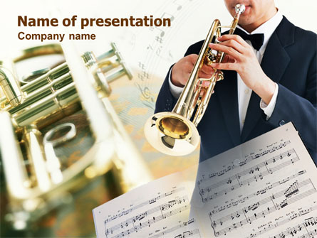 Trumpet In A Symphony Orchestra Presentation Template, Master Slide