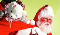 Santa Claus and Presents Bag Presentation Template
