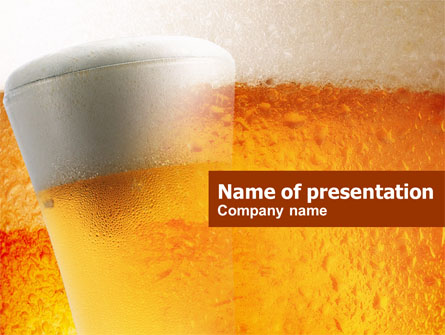 Beer Tumbler Presentation Template, Master Slide