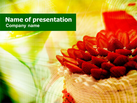 Strawberry Cake Presentation Template, Master Slide