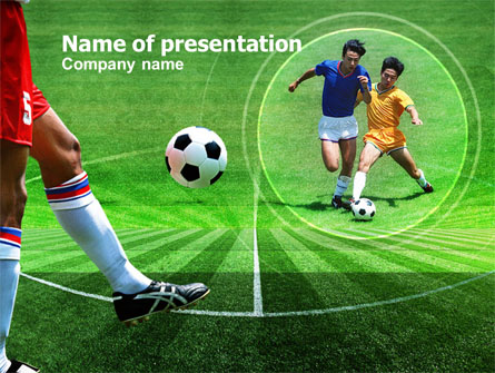 Football Field Presentation Template, Master Slide