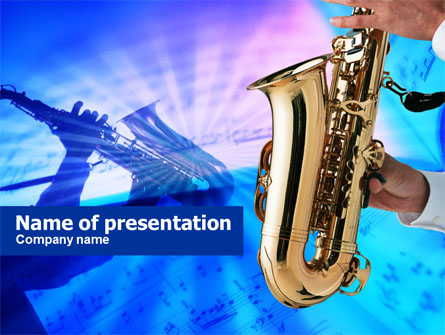 Jazz Saxophone Presentation Template, Master Slide