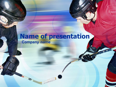 Ice Hockey Duel Presentation Template, Master Slide