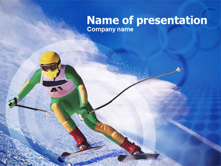 Skier Presentation Template, Master Slide