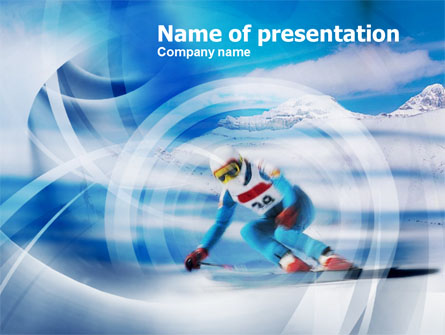 Speed Skiing Presentation Template, Master Slide