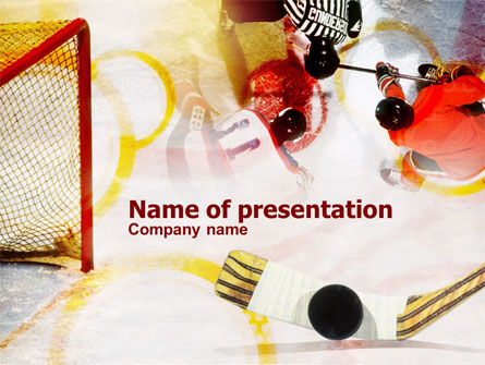 Hockey Puck Presentation Template, Master Slide