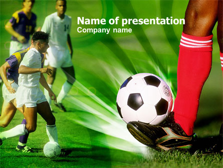 Soccer Kicking Presentation Template, Master Slide