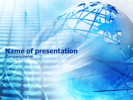 Wired Model Of Globe Presentation Template, Master Slide