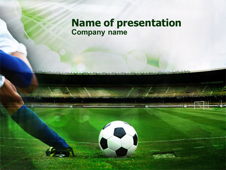 A Kick In Soccer Presentation Template, Master Slide