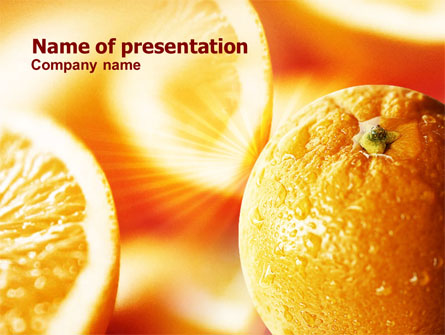 Oranges And Halves Presentation Template, Master Slide