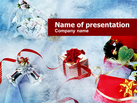 Christmas Presents In A Snow Presentation Template, Master Slide