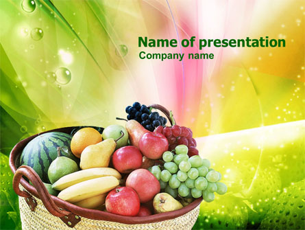 Basket of Fruits Presentation Template, Master Slide