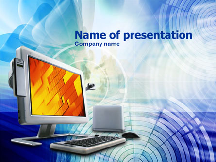 Personal Computer Terminal Presentation Template, Master Slide