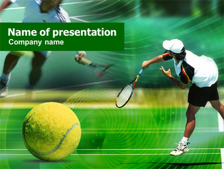 Tennis Ball Hitting Presentation Template, Master Slide