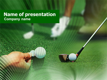 Golf Ball Hitting Presentation Template, Master Slide