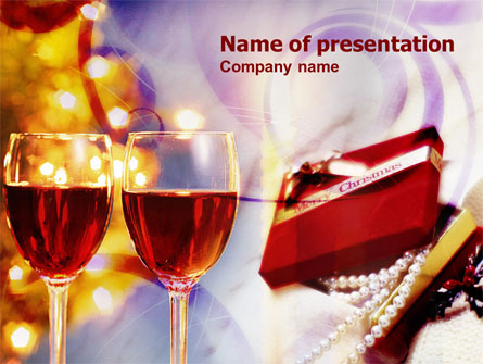 Romantic Christmas Gift Presentation Template, Master Slide