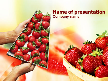 Strawberry Farming Presentation Template, Master Slide