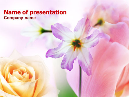 Pastel Flowers Presentation Template, Master Slide
