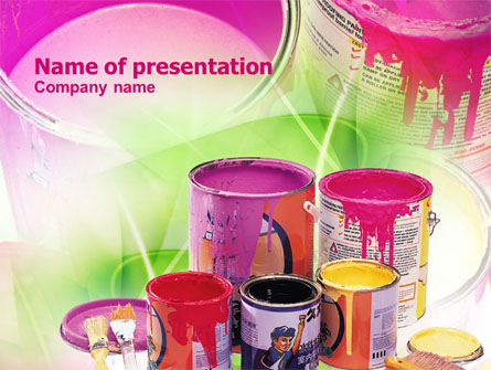 Paint In Cans Presentation Template, Master Slide