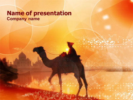 Camel Riding Presentation Template, Master Slide