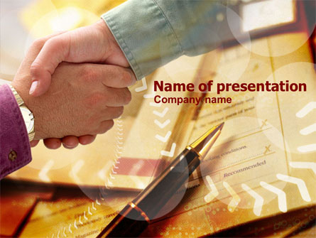 Signing Agreement Presentation Template, Master Slide
