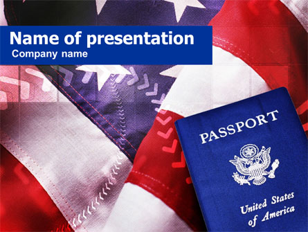 American Passport Presentation Template, Master Slide
