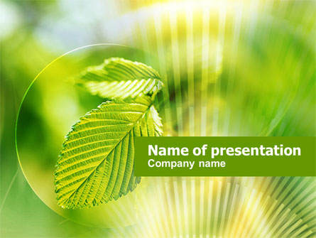 Green Leaf Presentation Template, Master Slide