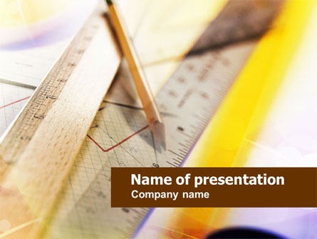 Rulers and Pencil Presentation Template, Master Slide