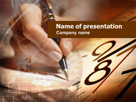 Business Time Planning Presentation Template, Master Slide