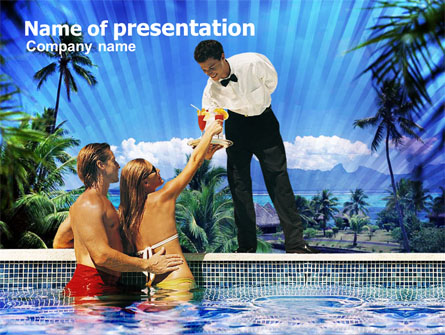 Pool Bar Presentation Template, Master Slide