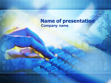 Computer Typing Presentation Template, Master Slide