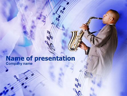 Saxophone Presentation Template, Master Slide