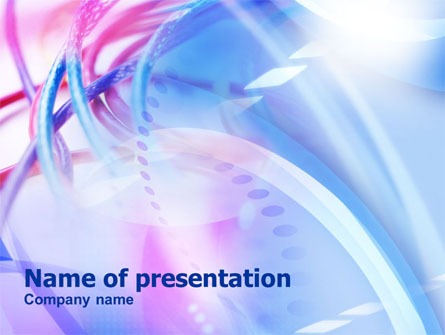 Pink - Blue Colored Cables Presentation Template, Master Slide