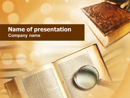 Study of Books Presentation Template, Master Slide