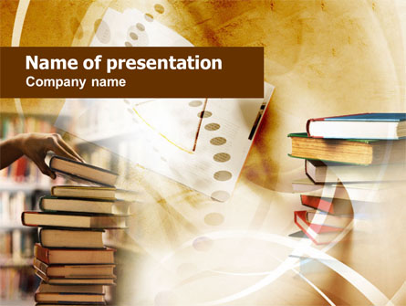 Book Piles Presentation Template, Master Slide