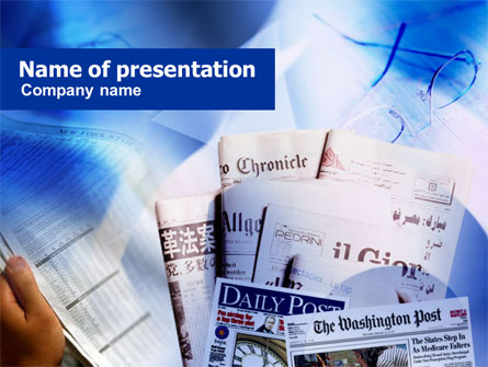 Business Newspapers Presentation Template, Master Slide